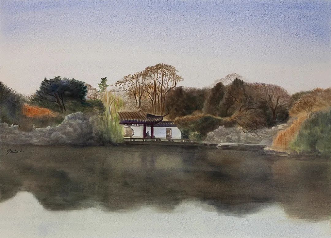 阿文绘画工作室,阿文流体画荷花