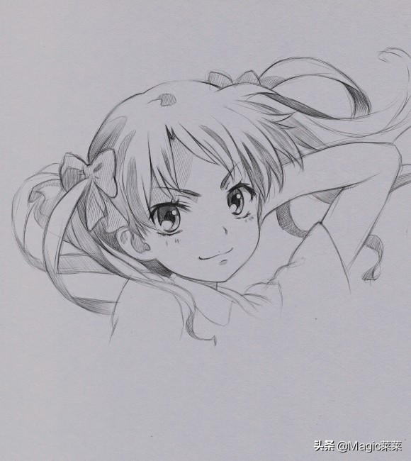 教你用铅笔手绘一张动漫人物白井黑子趁着周末画起来吧