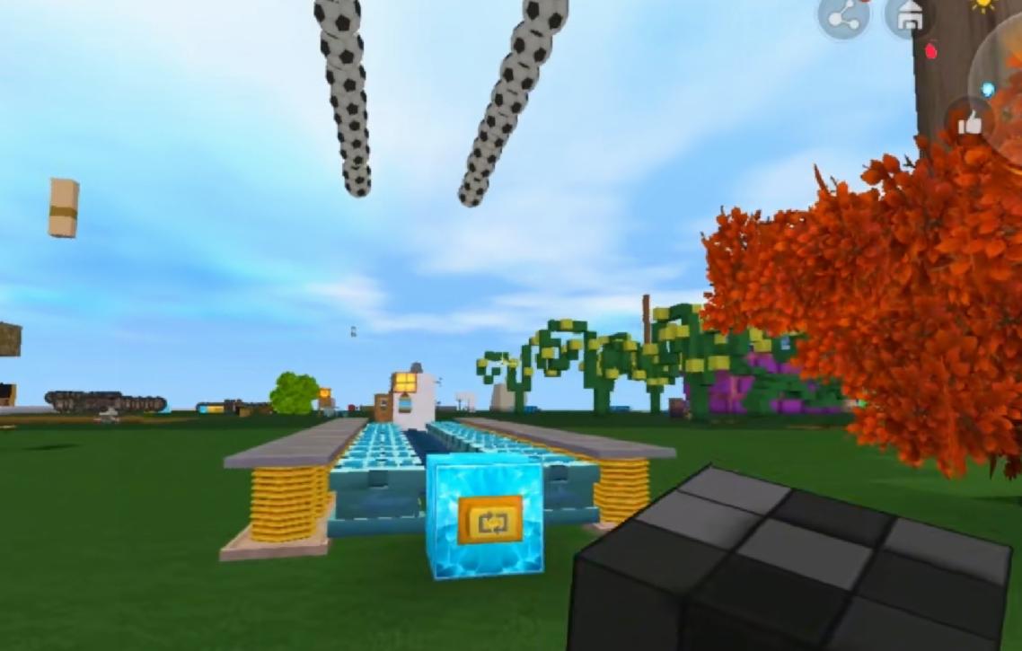 迷你世界足球展示台,迷你世界足球发射器