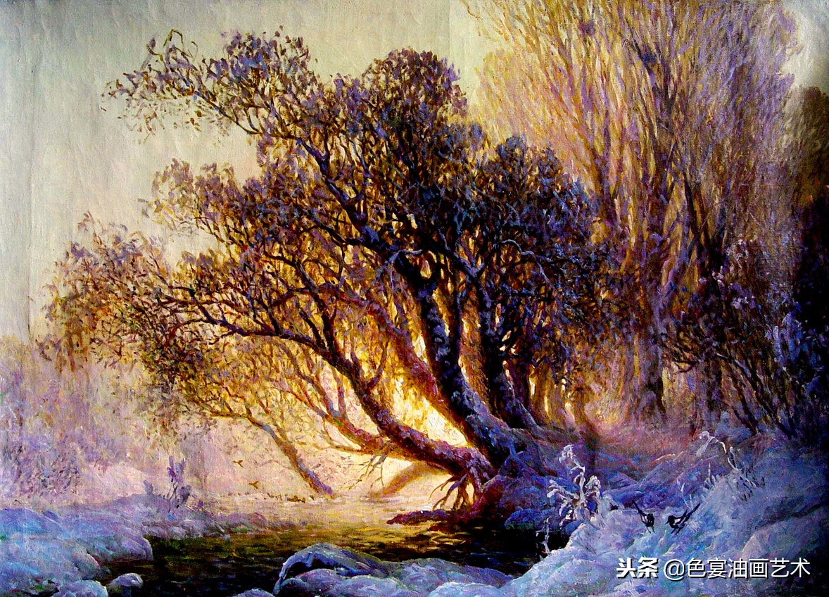 俄罗斯油画大师风景油画教程视频,油画大师油画风景创作教学视频