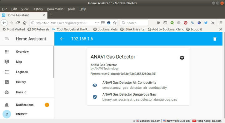 ANAVI气体探测器入门套件和HomeAssistant平台入门指南