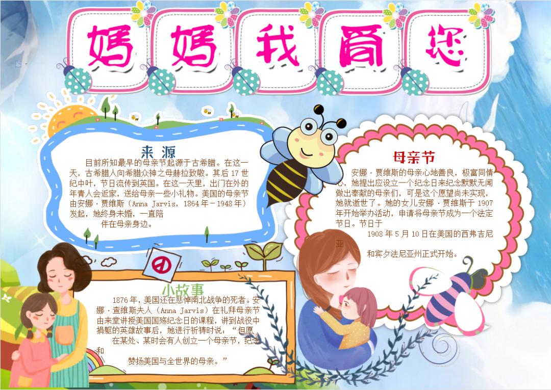 感恩母亲节手抄报小学生4至6年级,二年级感恩母亲节手抄报图片大全