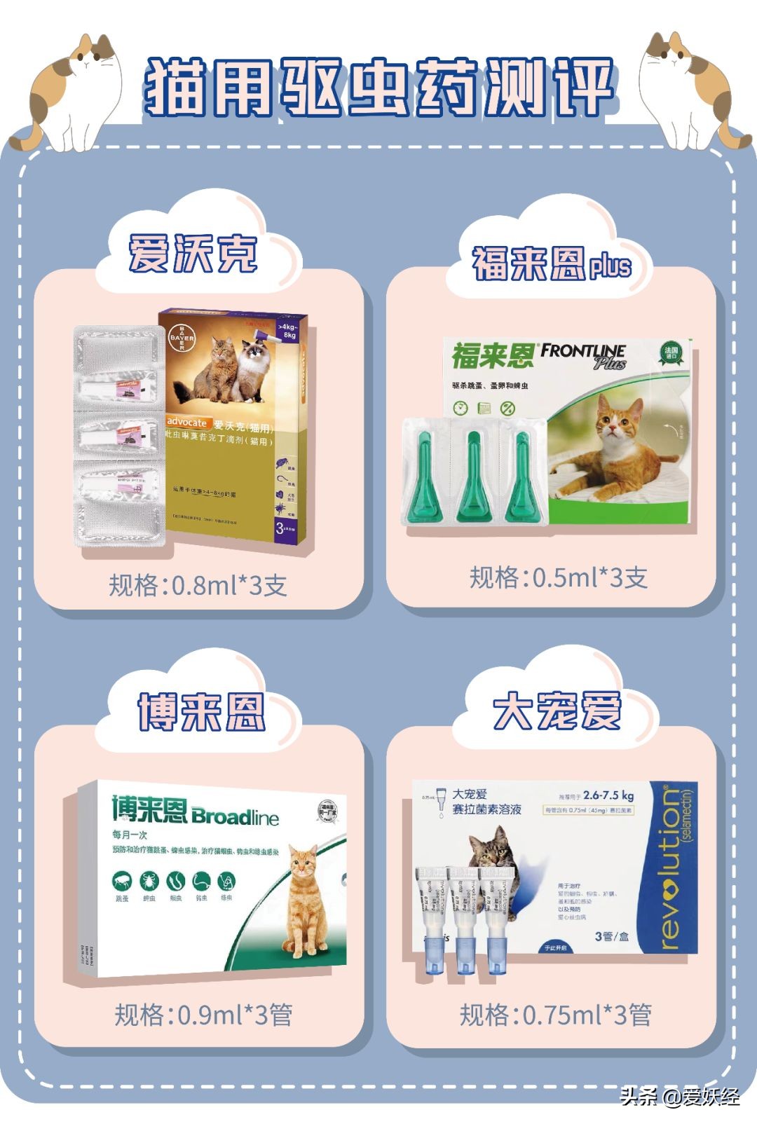 别说老狐狸不宠粉，你们要的猫用驱虫药测评！来喽