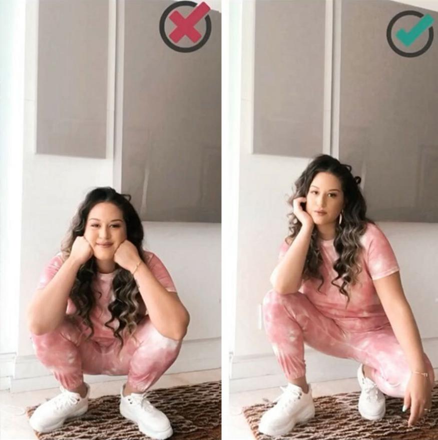 最好看又不显胖的拍照姿势,拍照怎么摆pose不显胖