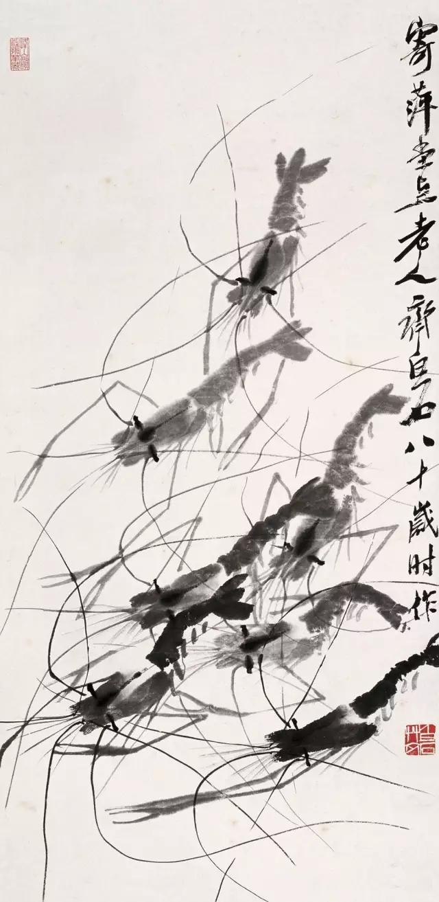 齐白石87岁画的虾背后的故事,齐白石画的虾真的图片及简介