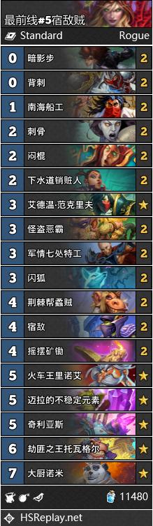 炉石传说最新任务线,炉石传说月初标准卡组