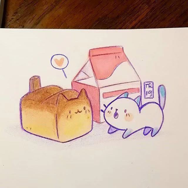 超可爱的一组铅笔画,100幅治愈系故事小插画彩铅