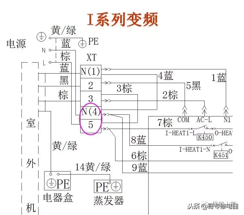 格力空调室内机电容接线方法,格力空调内外机连接线路图