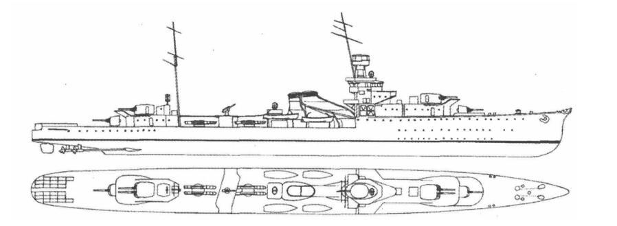 夕张级轻巡洋舰数据,夕张级轻巡洋舰平面图