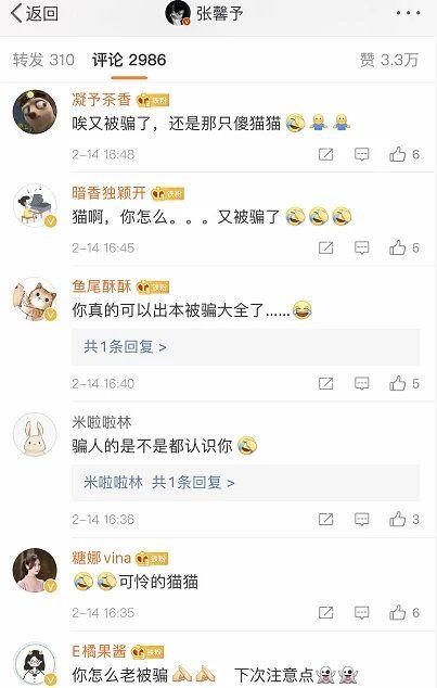 张馨予一年内被骗两次,网友评论一致跑偏:“一孕傻三年!”