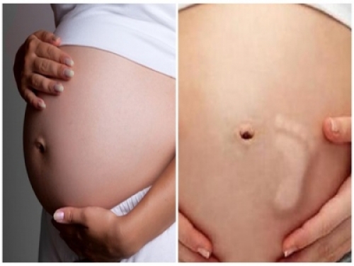 孕妇挺着大肚子难受宫缩加胎动,孕24周怎样分辨胎动和宫缩