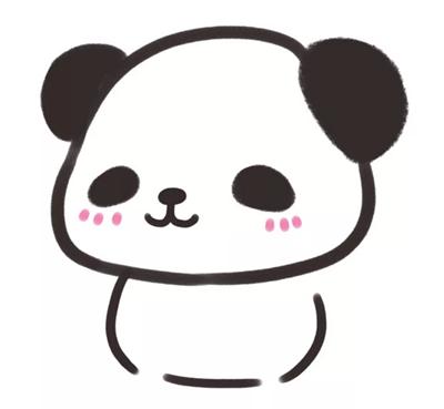 熊猫从台阶上滚下去的简笔画,动物简笔画教程熊猫