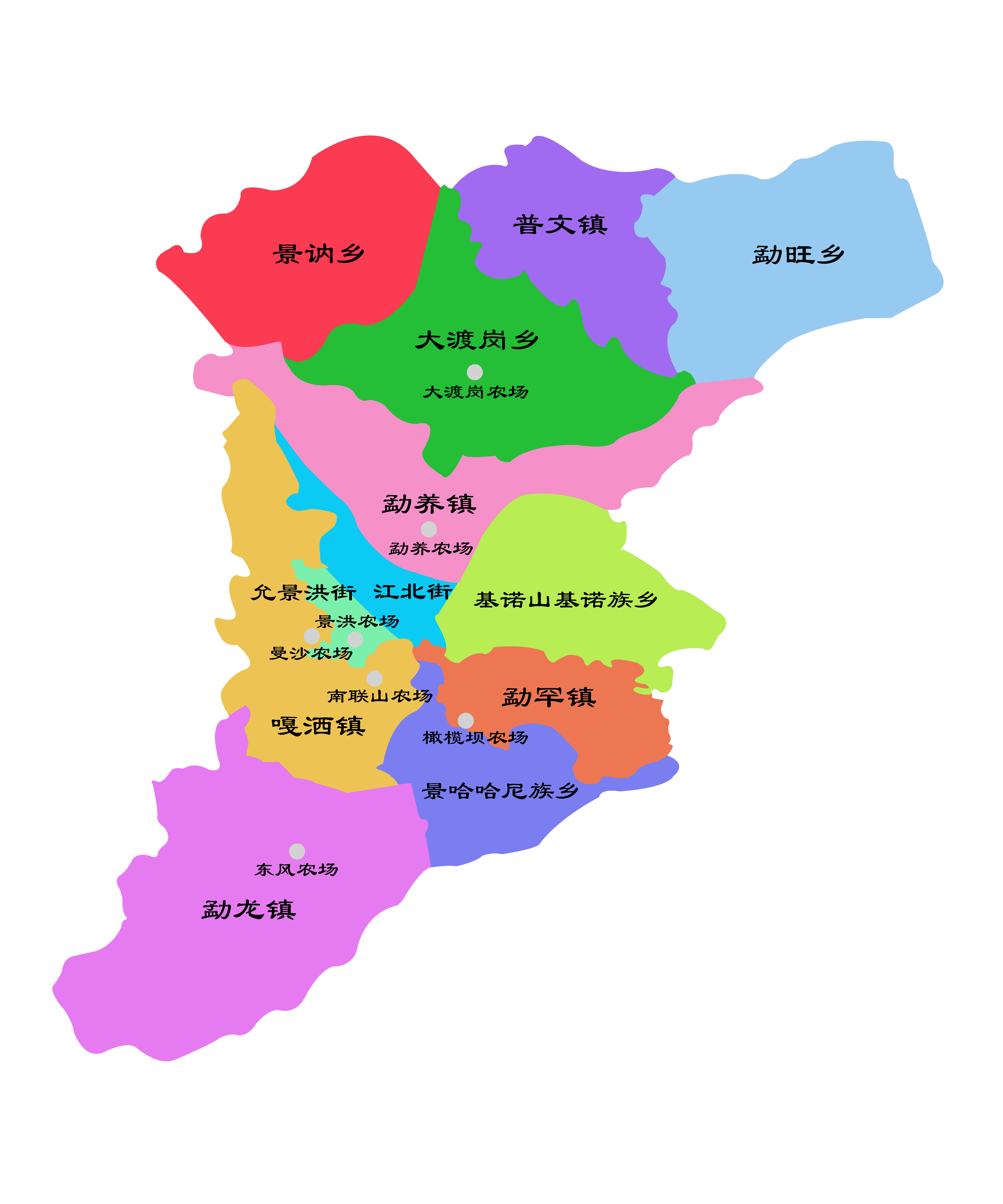 景洪市辖区包括,云南景洪市详细地图