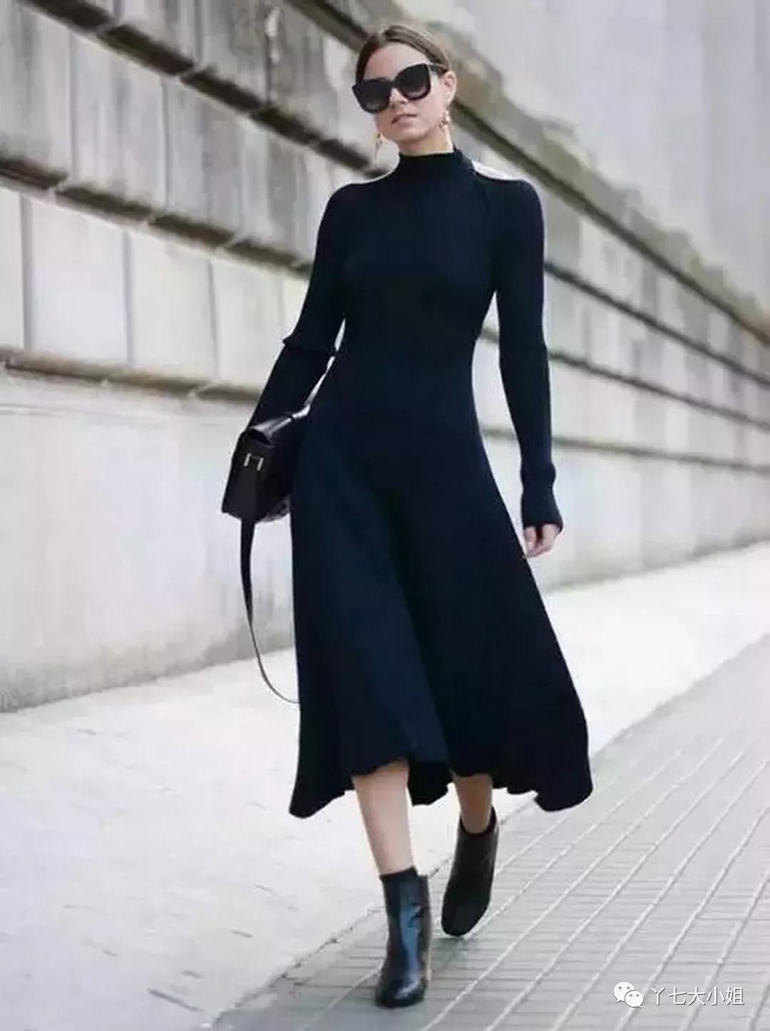 针织裙可以让你大方又得体,针织裙冬款气质减龄洋气