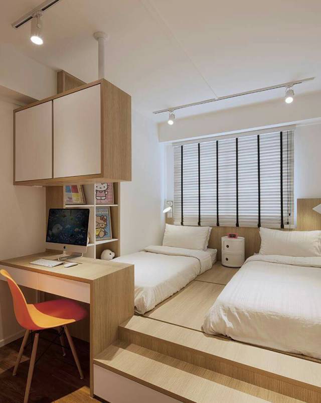 新式榻榻米床效果图,榻榻米改床一体效果图