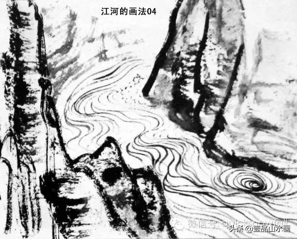 曾刚山水画视频水的画法,山水画教程水粉画