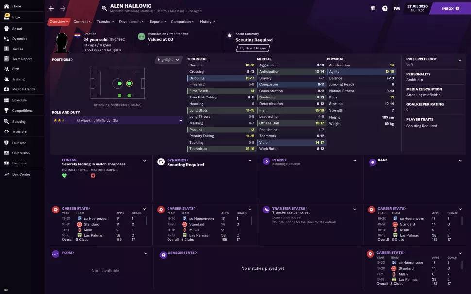 fm2021边锋和内锋哪个好,fm2021潜力球员排名