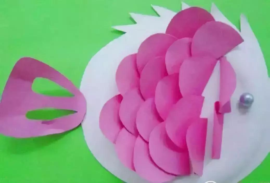 小鱼游幼儿园手工,小鱼游游游幼儿手工