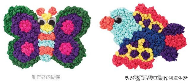 用圆纸片手工制作圣诞贴画,奇妙的纸片贴画手工