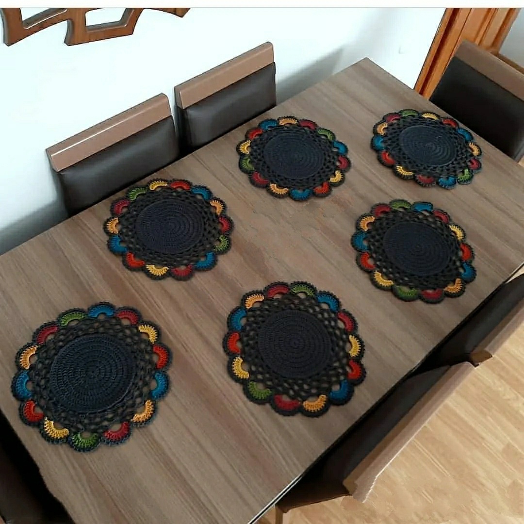 钩针家居套装图解,钩针居家摆设