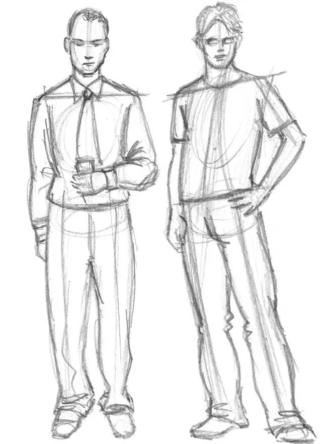 脸部线稿基础画法,线稿结构图怎么画