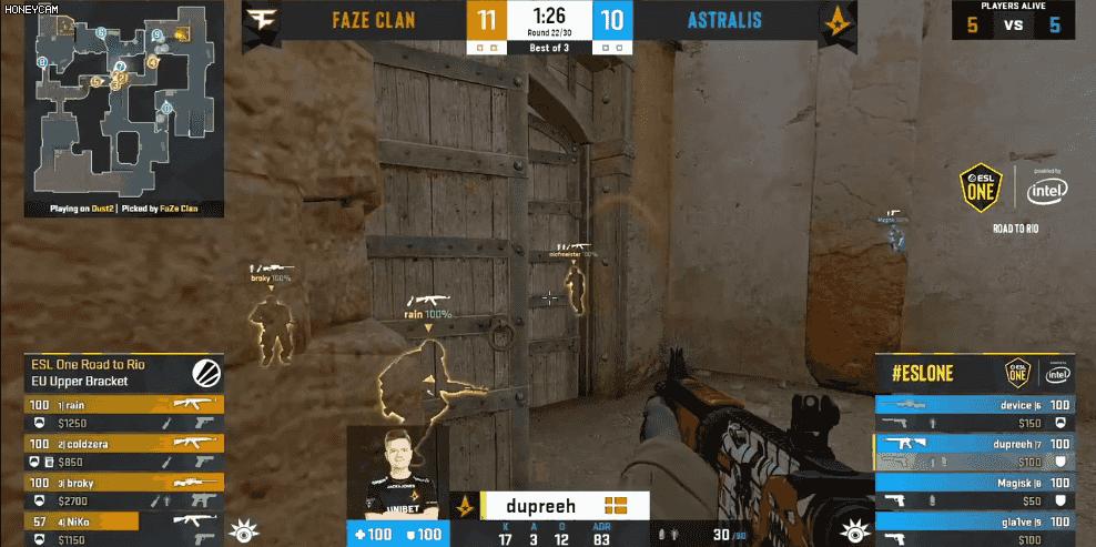 fazevsmouz现在比分,faze对阵a队