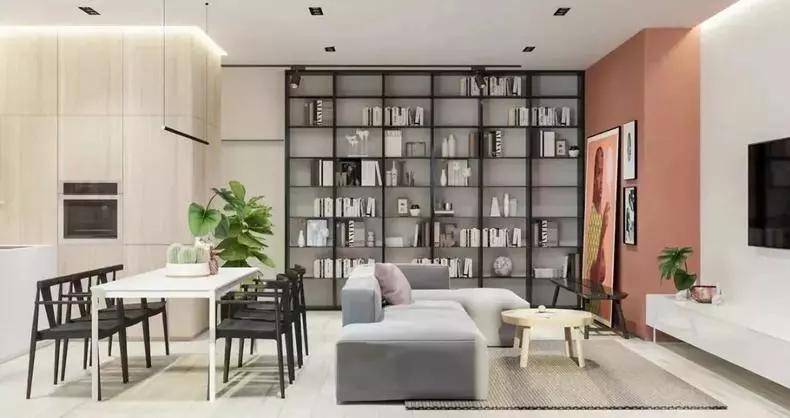 客厅餐厅二合一装修图,复古式客厅餐厅连在一起怎么设计