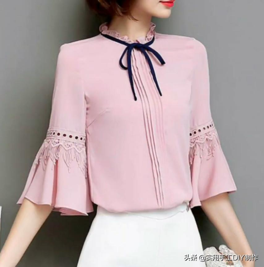 布艺花边造型手工,贝彩布艺落肩袖连衣裙裁剪教程