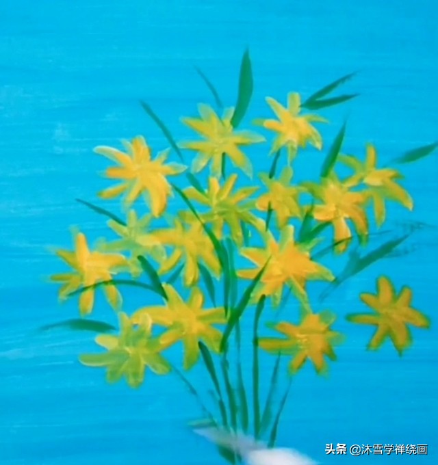 丙烯画教程零基础小黄花,丙烯画入门教程0基础简单小花
