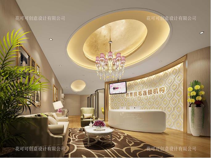 美容院装修空间设计,美容院屋顶软装设计