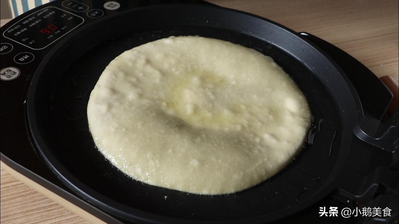 电饼铛鸡蛋灌饼鼓大泡有诀窍,鸡蛋灌饼正确做法全过程