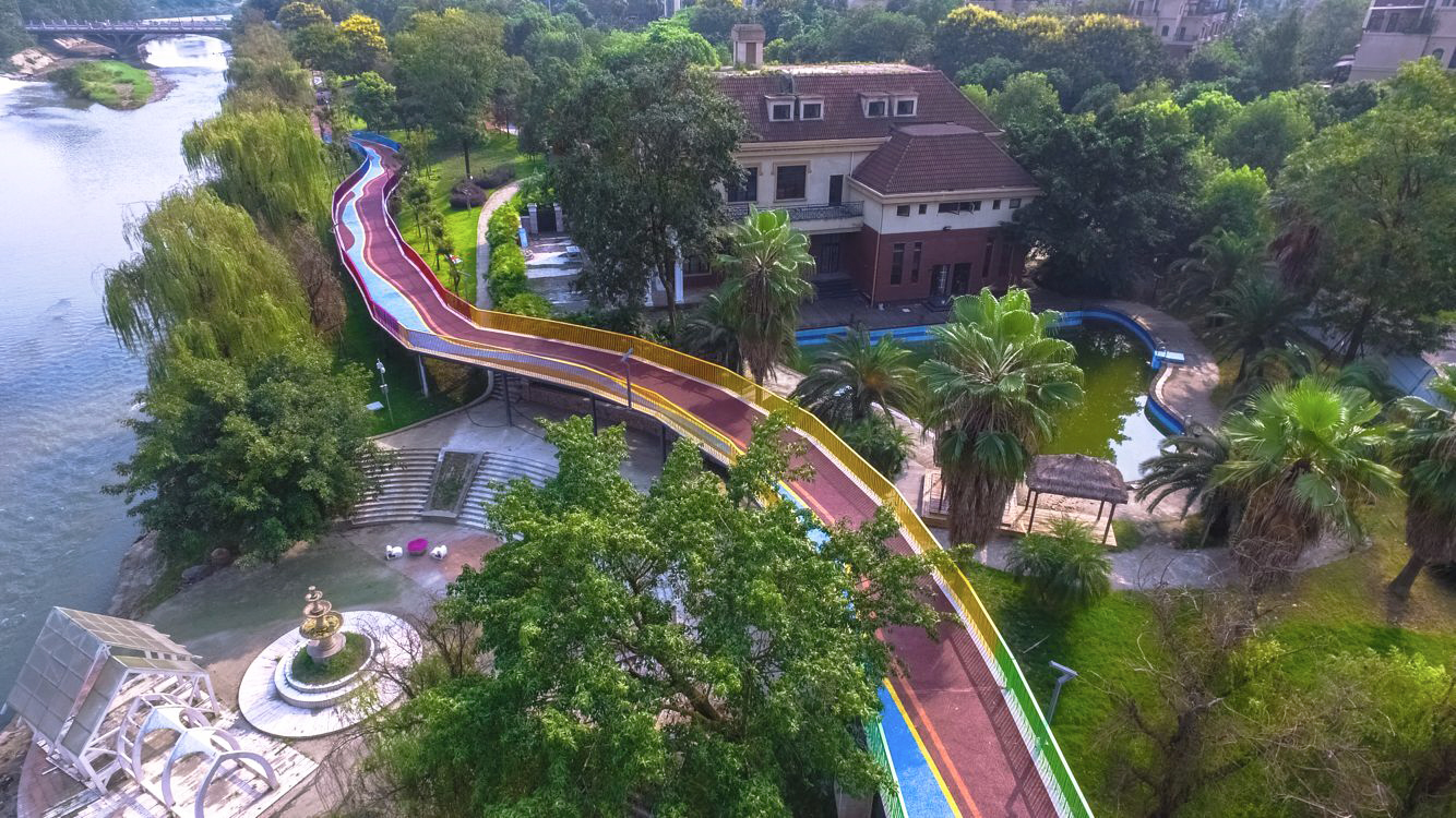 新都毗河湿地公园,毗河绿道沙滩