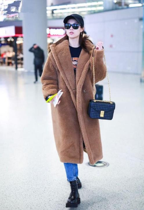 网红穿的泰迪熊大衣,泰迪大衣明星同款杨幂