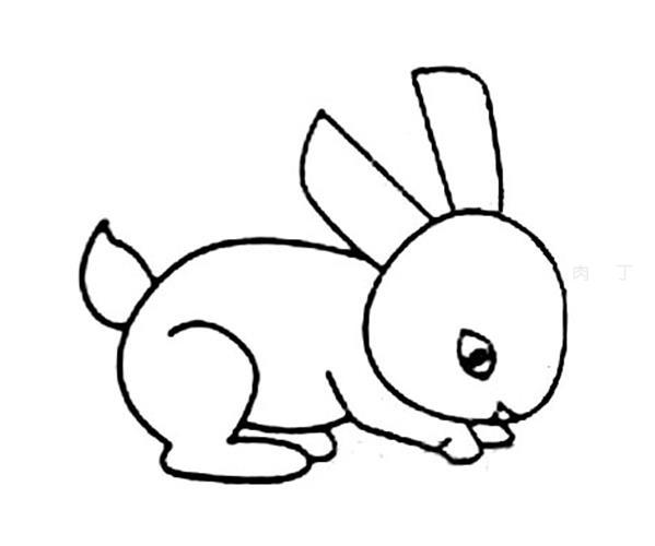 兔子的品种有哪些简笔画,简笔画森林中的蘑菇小屋和兔子