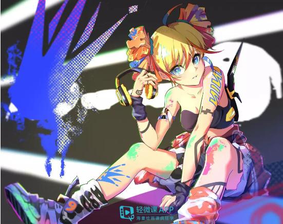 板绘绘画教学,板绘插画绘画过程