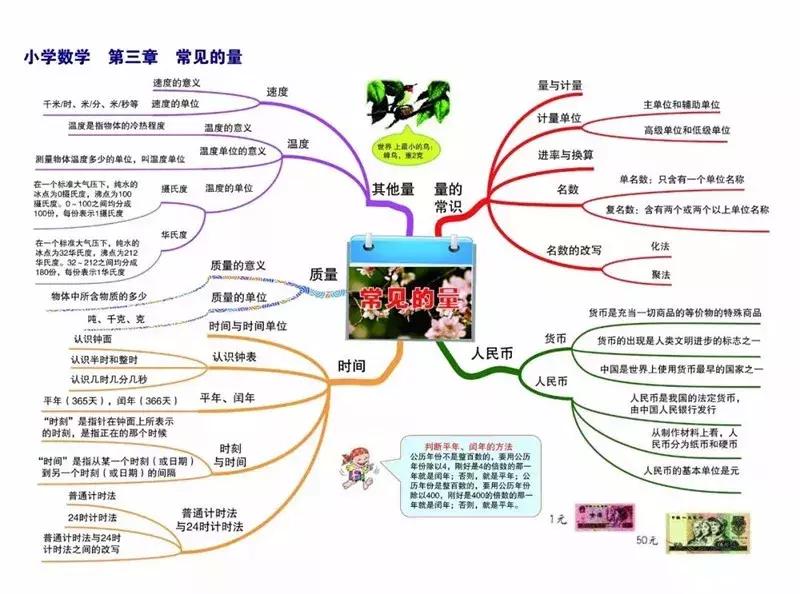 新学期数学计划思维导图,小学数学必考知识点思维导图