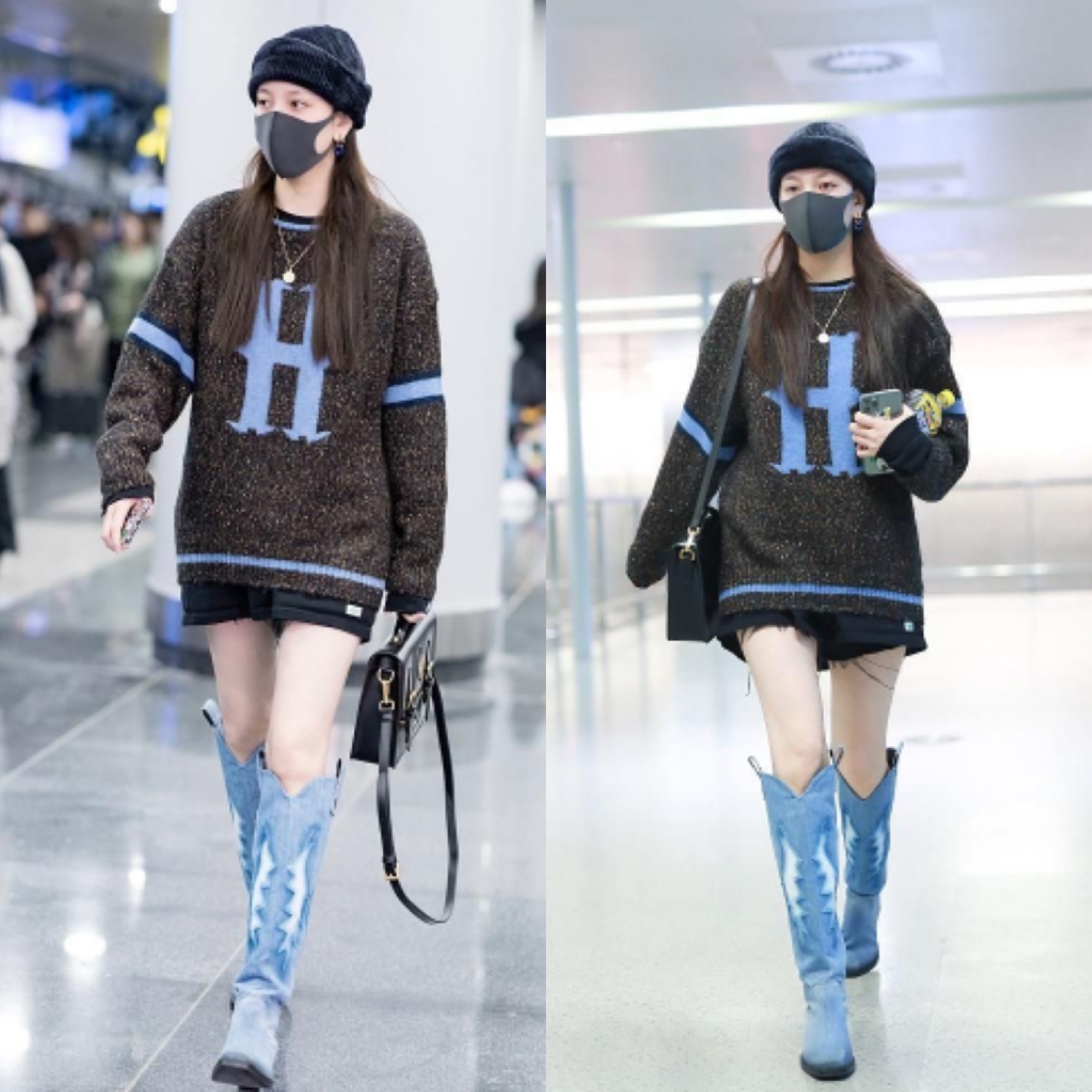 宋妍霏堪称时髦甜酷女孩穿搭范本,宋妍霏短发造型