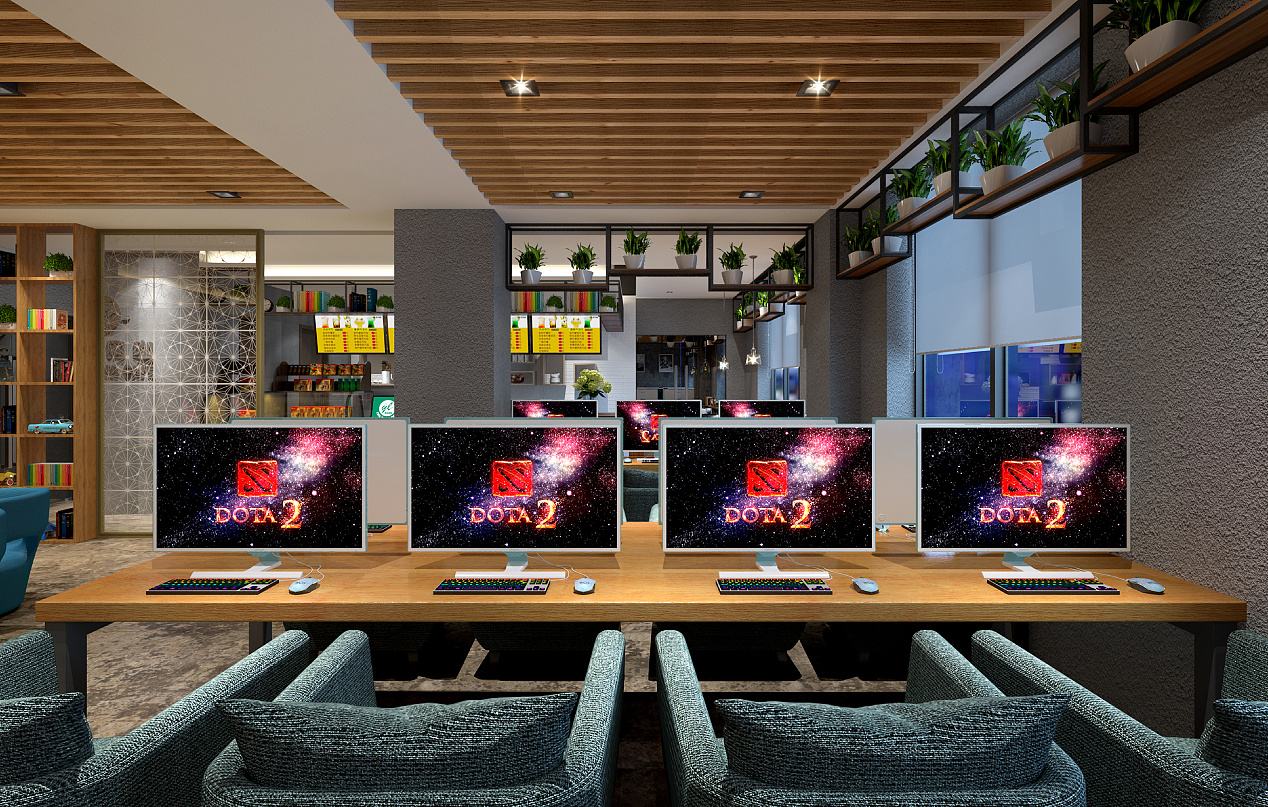 网吧电竞酒店装修设计,苏州网吧包厢装修设计