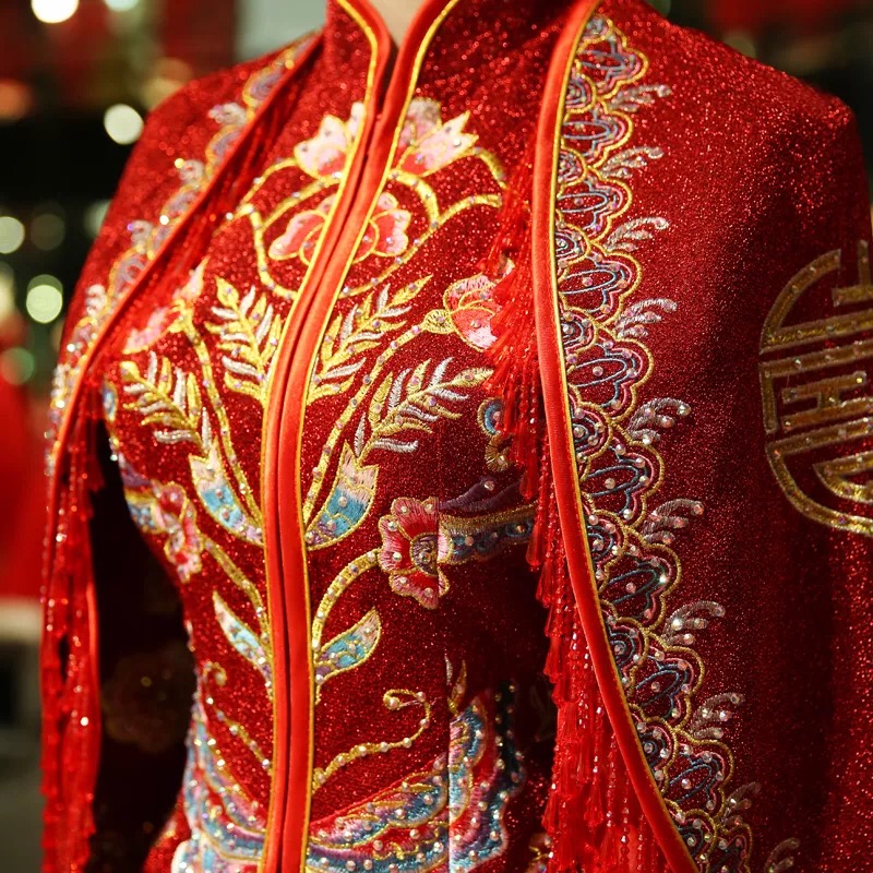 最适合穿中式嫁衣,新款秀禾服新娘礼服中式嫁衣