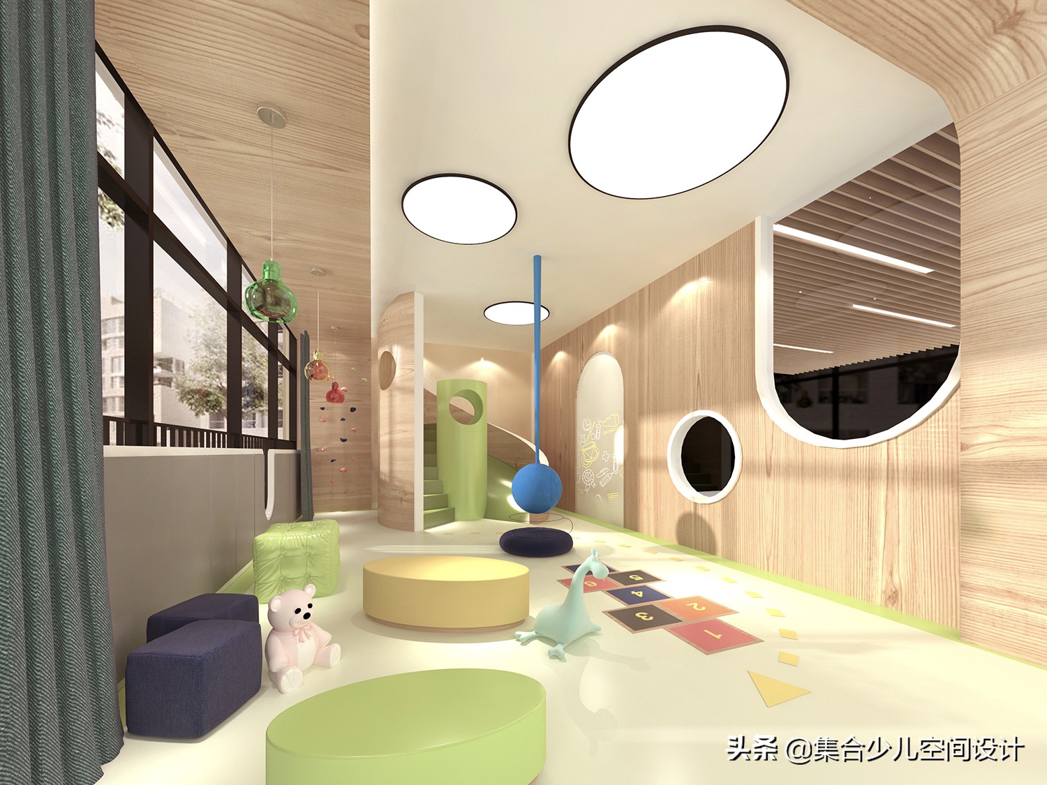 小型早教托育中心设计效果图,孩子的第二个家