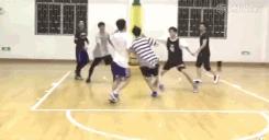 鹿晗拉杆三分,鹿晗篮球集锦