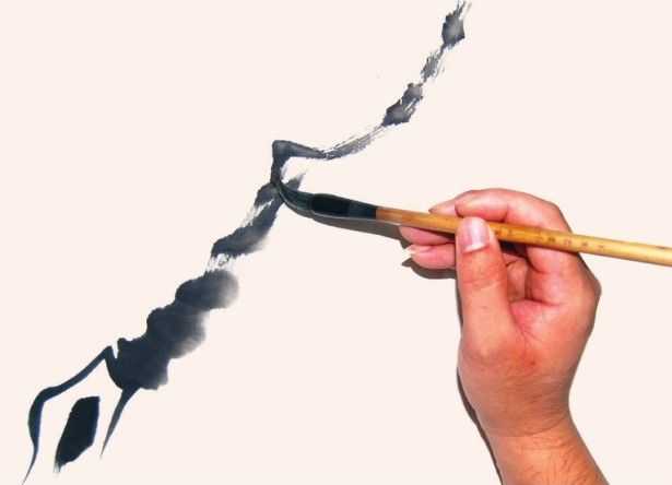 国画花枝穿插技巧图解,国画花枝的简单教程