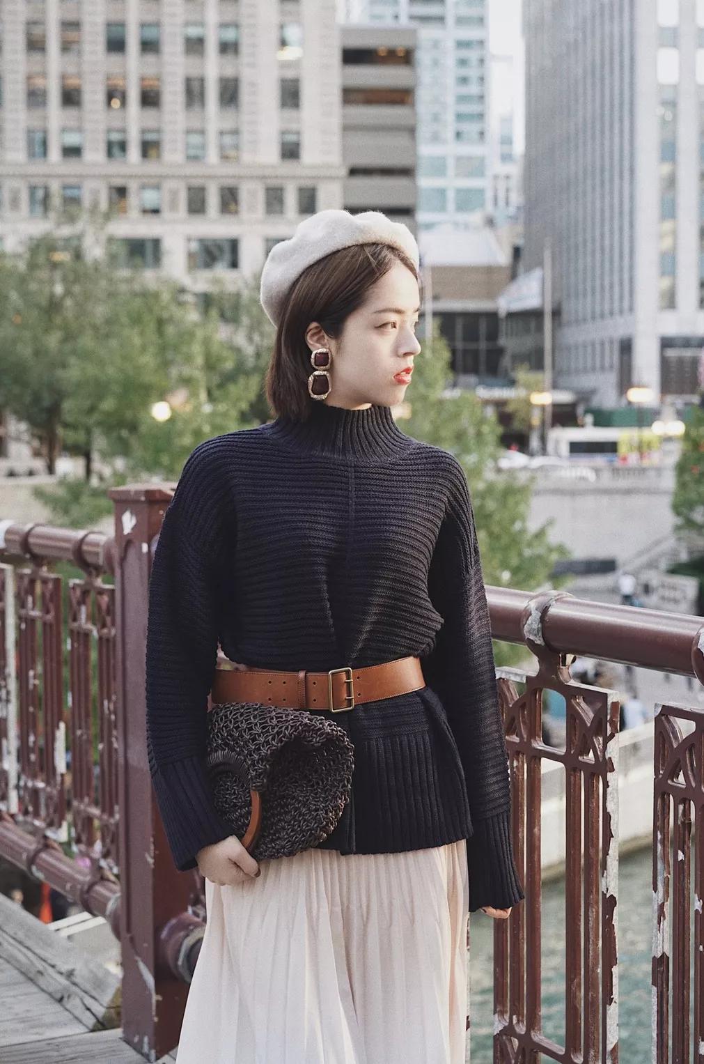 早春风衣穿搭高级感,早春穿搭颜色毛衣外套