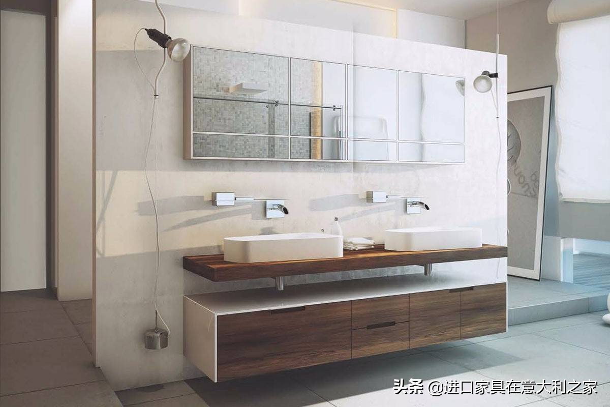 轻奢风浴室柜陶瓷高级感,原木风陶瓷一体浴室柜