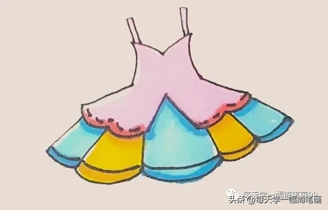 简笔画背带裙,简笔画教程大全书包