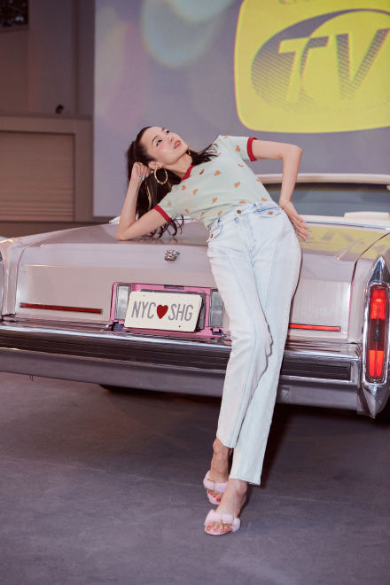 coach大秀杨紫和小男孩合影,coach新款杨紫