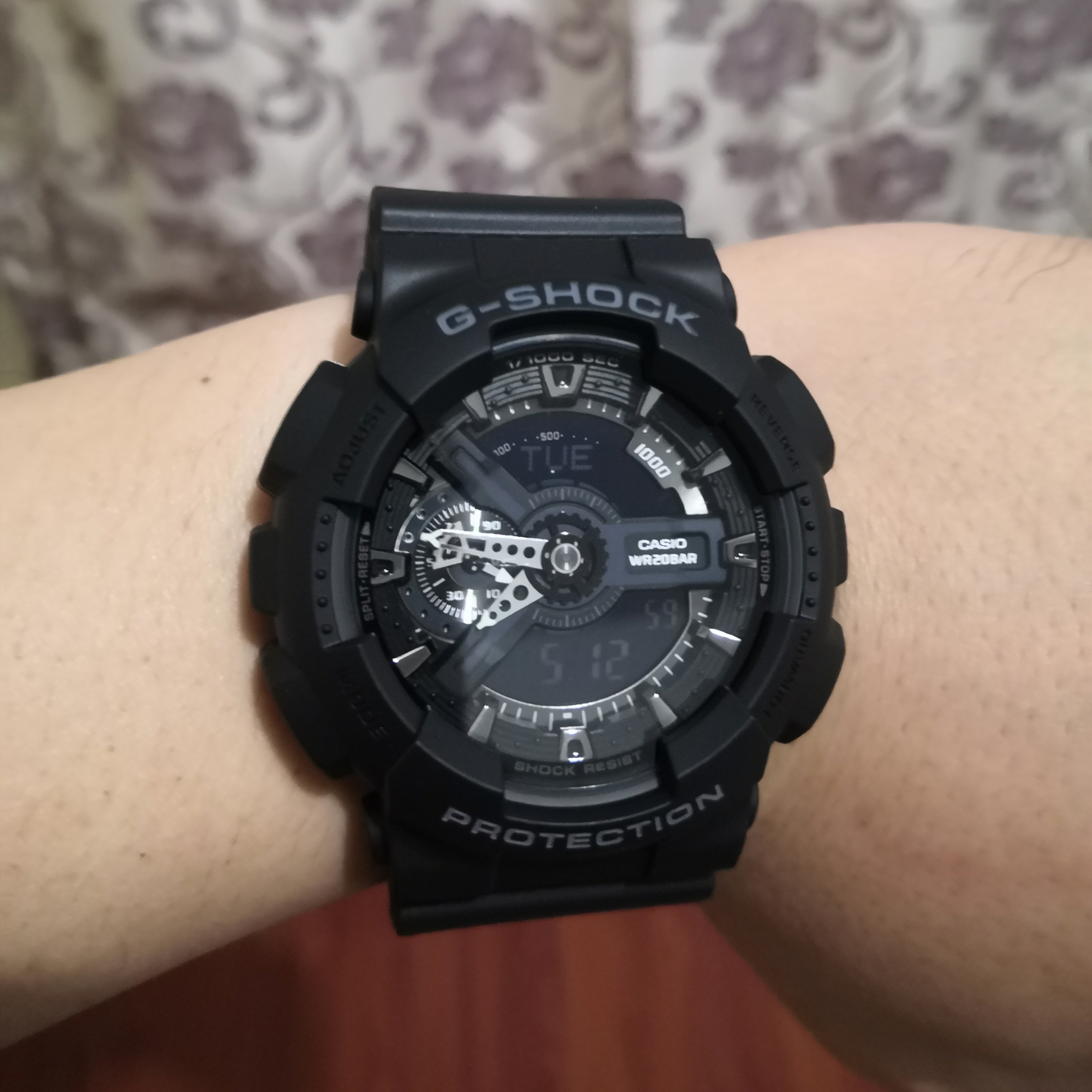 卡西欧黑武士手表按键和功能,卡西欧黑武士手表上手效果