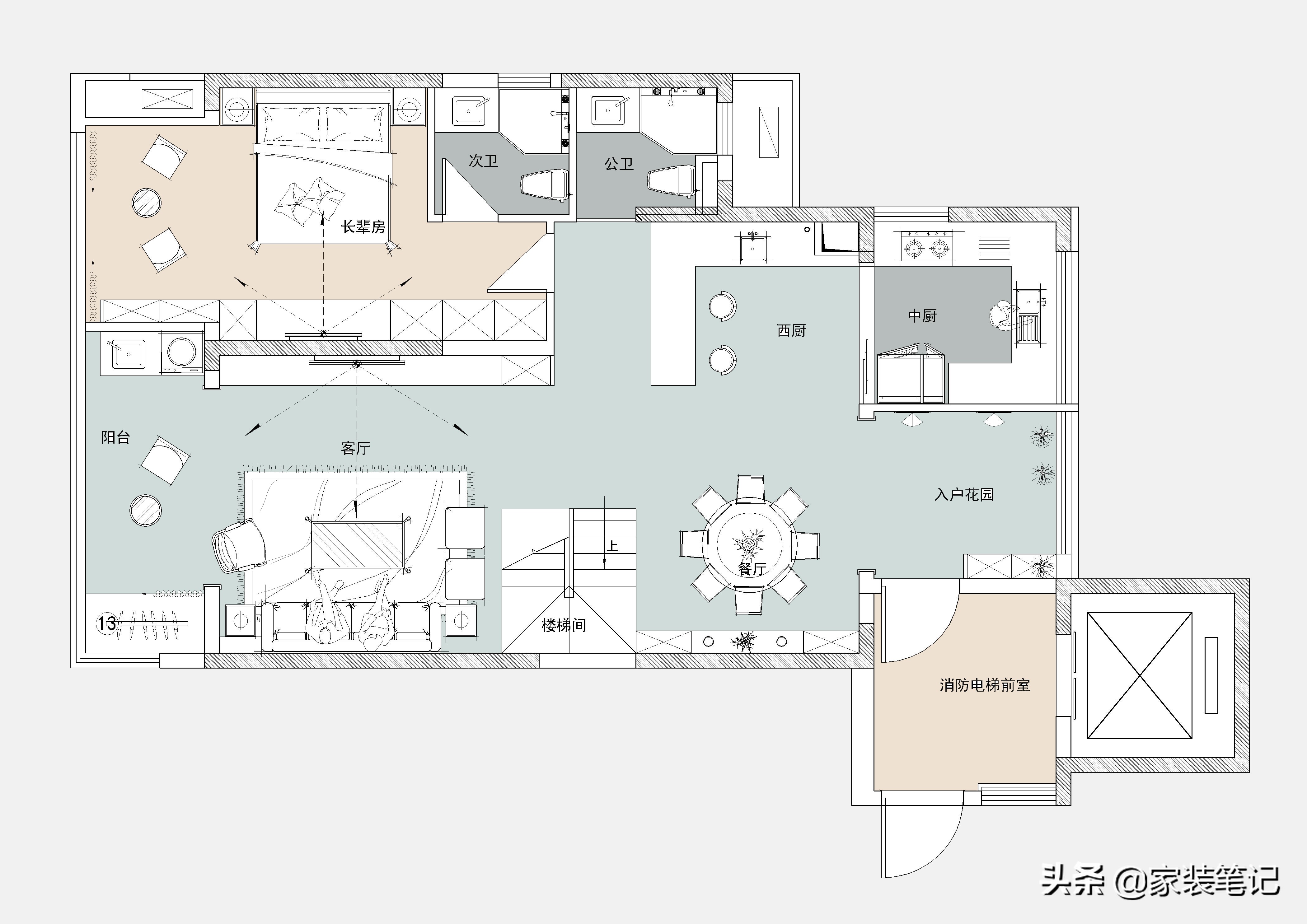 开间12米进深9米中式复式楼别墅,发现一套好房