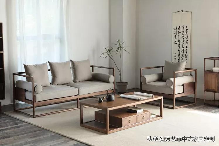 新中式沙发带贵妃榻合适吗,客厅沙发带贵妃位好看吗