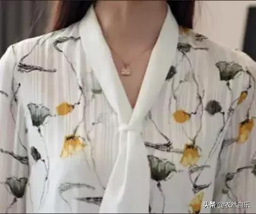 领带衫女款短新款,洋气减龄衬衫领带秋